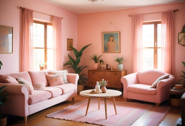 Blurred Bohemian Living Room