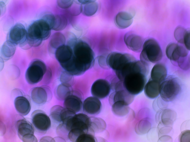 Photo blurred cells floating in fluid