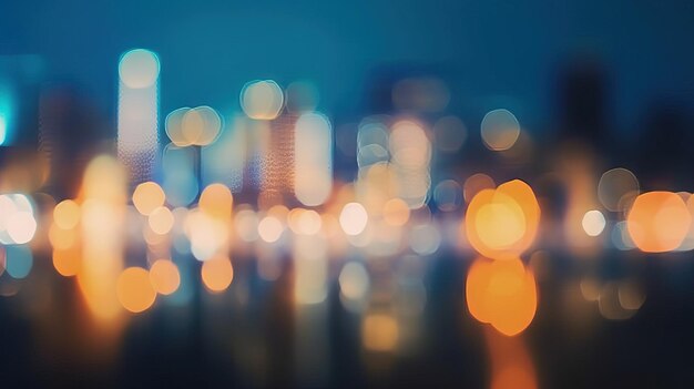 Photo blurred city lights background city work daily routine night job concept