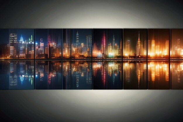 Blurred city lights