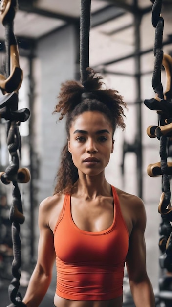 Blurred climbing gym