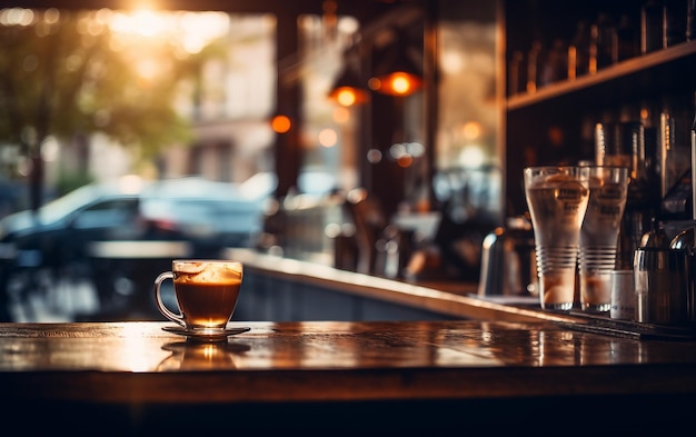 ぼやけたコーヒーの夢の風景