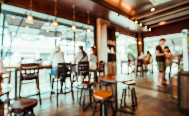 Photo blurred coffee shop background