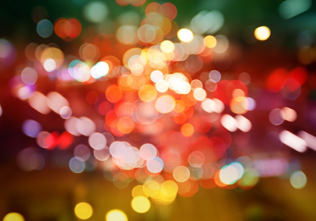 Blurred of colorful bokeh light abstract background