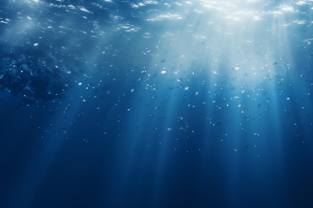 blurred dark blue and white color background in deep sea