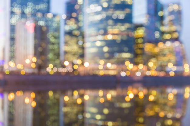 Blurred defocused abstract background of Moscow city at night