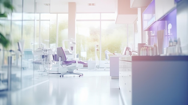 Blurred dental clinic background