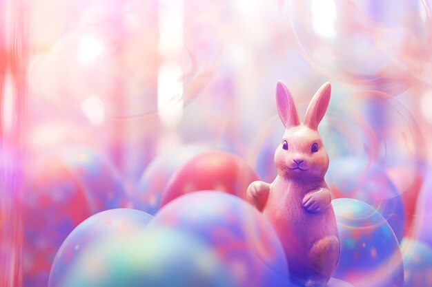 Blurred design with happy easter day