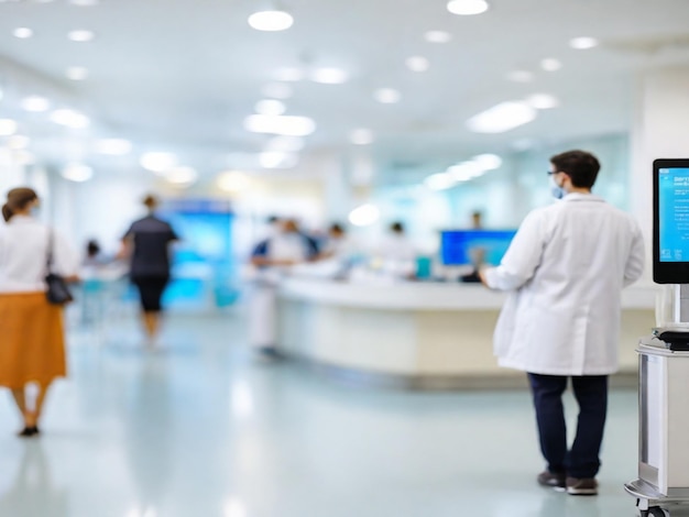 Blurred dispense counter of hospital or clinical