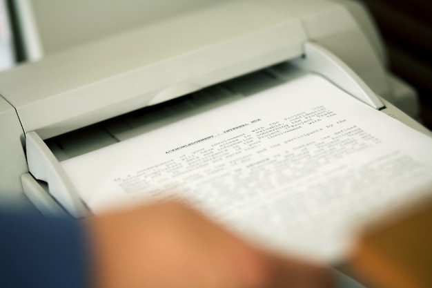 blurred fax machine 