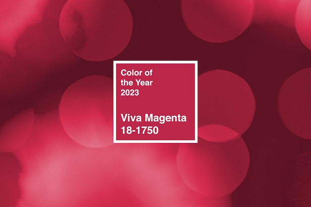Blurred garland bokeh color of the year viva magenta
