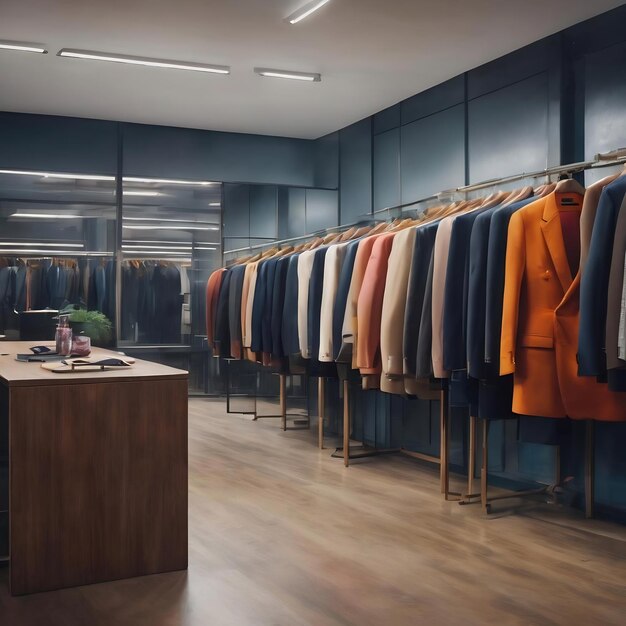 Blurred image of the fashion office individual tailoring