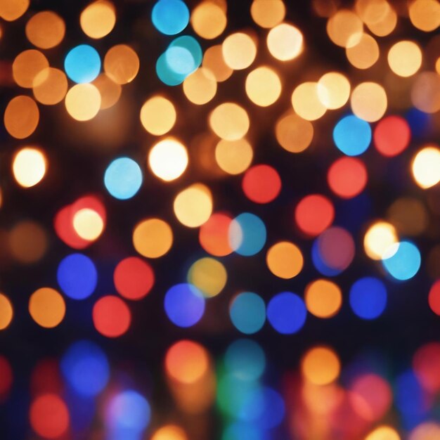 Photo blurred image of festive lights