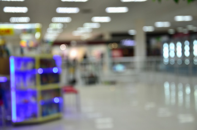 Blurred image of shopping mall interior