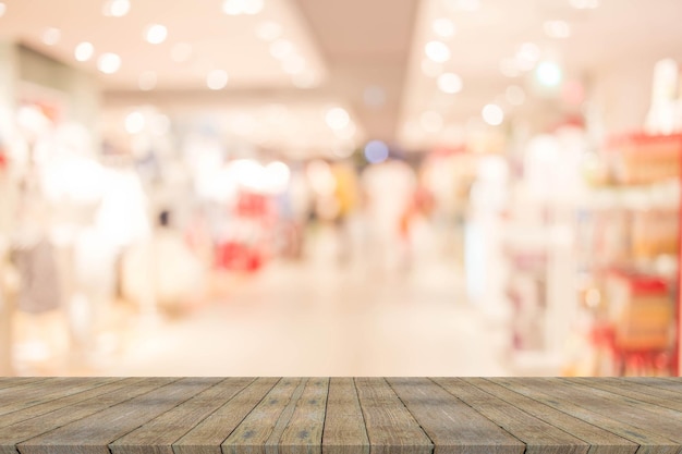 Photo blurred image of shopping mall and people