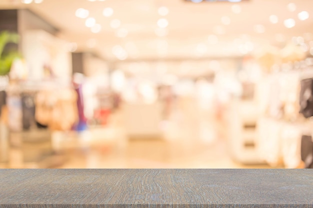 Blurred image of shopping mall and people