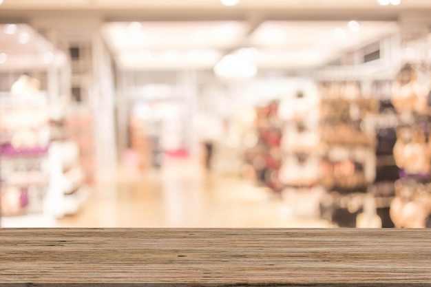 Blurred image of shopping mall and people