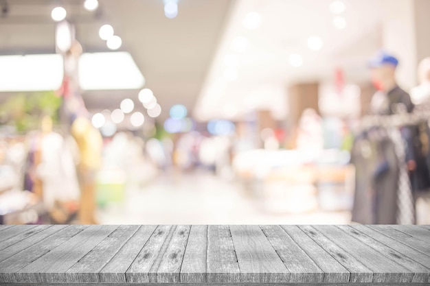 Blurred image of shopping mall and people