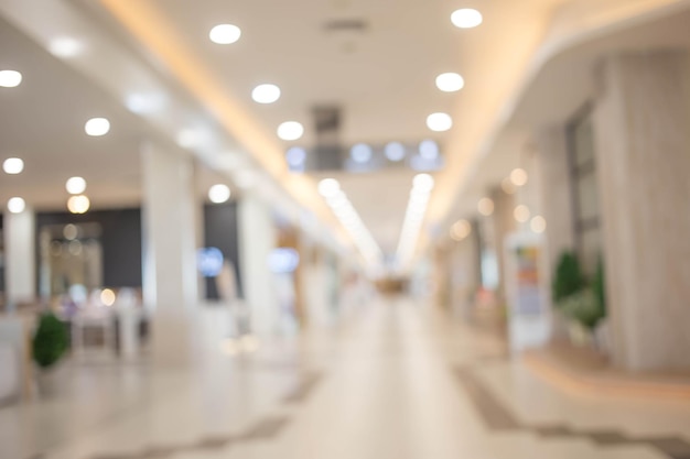 Blurred image of shopping mall with bokeh