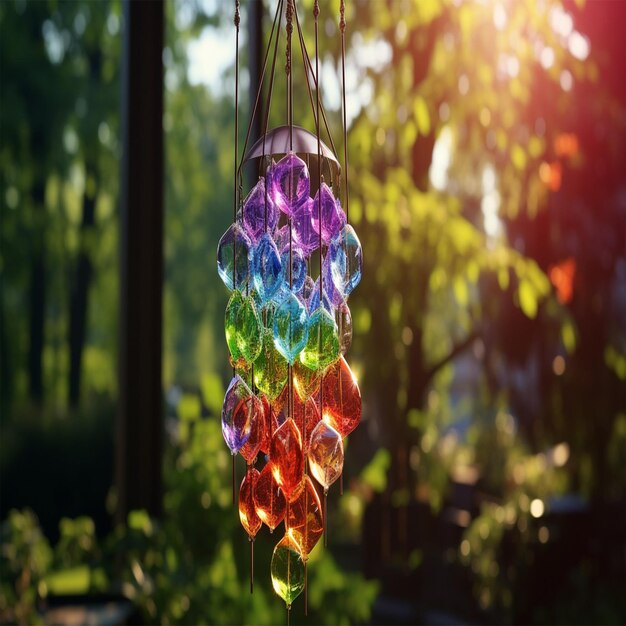 Photo a blurred image of a tree with drops of water on it