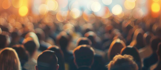 Photo blurred individuals in a conference hall