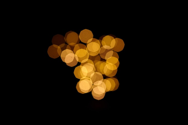 Blurred light bokeh on black background