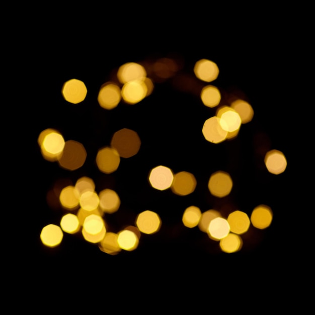 Blurred light bokeh on black background