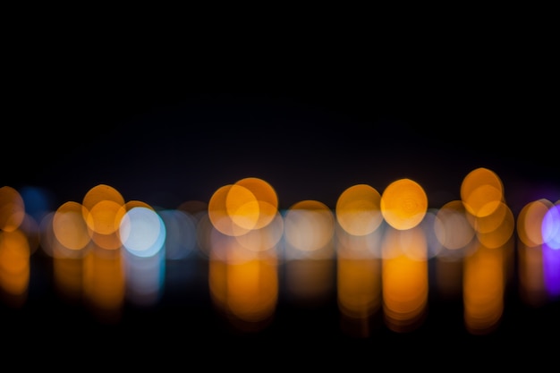 Foto luci sfocate sfondo bokeh di fondo.