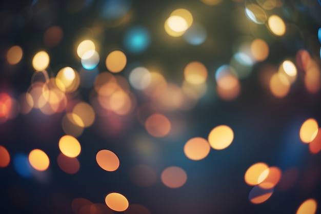 Blurred Lights Bokeh Background