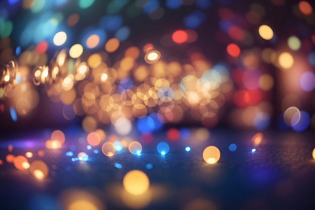 Blurred Lights Bokeh Background