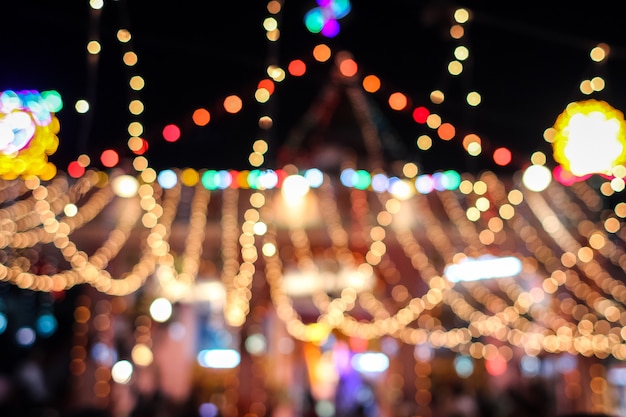 Blurred lights of carnival at night