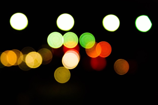 Blurred lights of the railway station Bokeh background