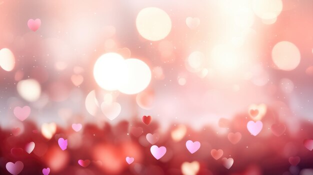 Photo blurred lights for valentines day