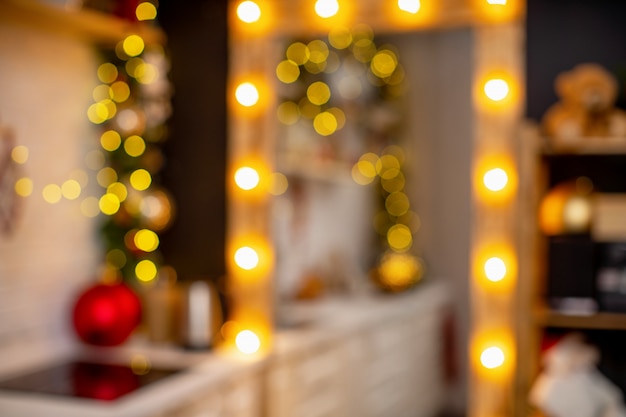 Blurred lights with bokeh effect