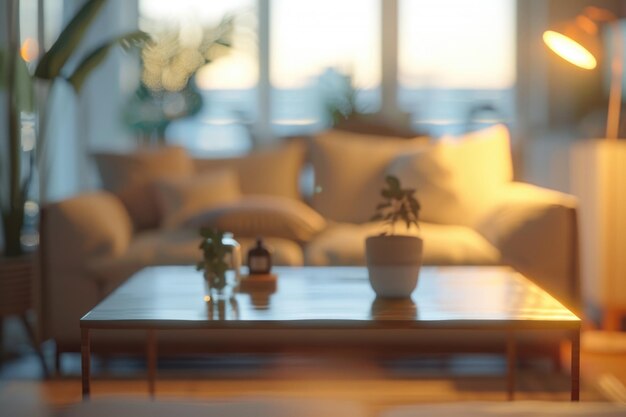 Photo blurred living room background