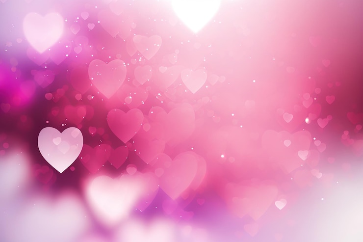 Photo blurred love hearts valentine's day wallpaper
