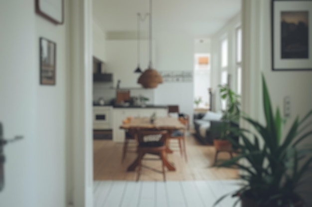 Photo blurred modern home interior resplendent