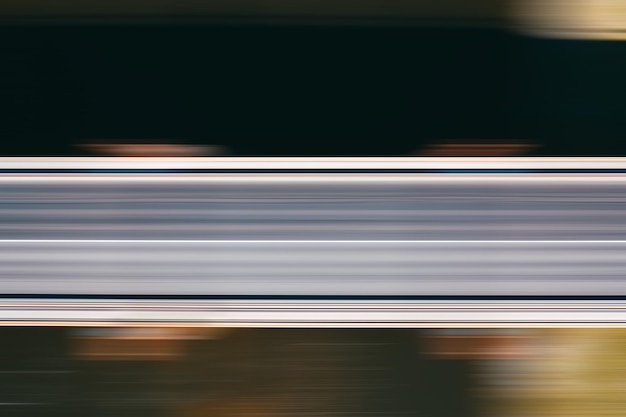 Blurred motion of train at night