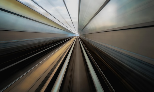 Blurred motion of tunnel