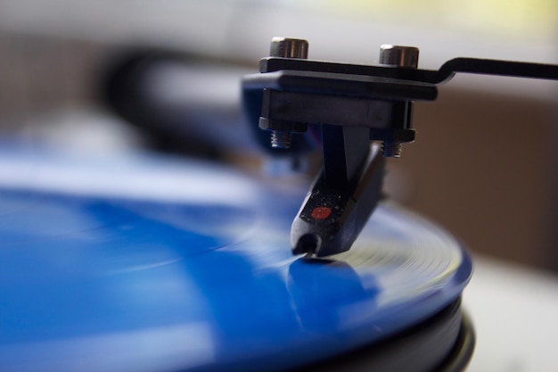 Photo blurred motion of turntable