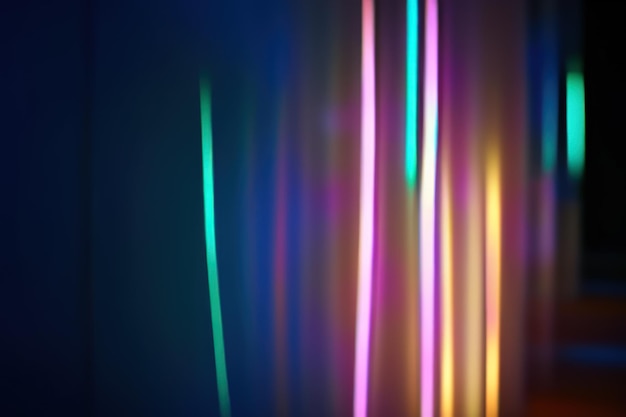 Blurred neon city lights background