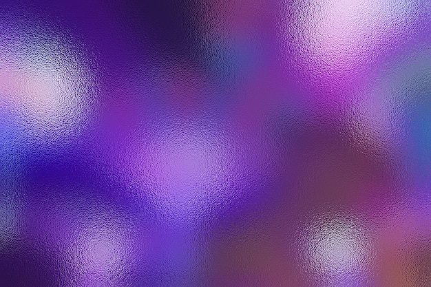 A blurred neon light background with holographic foil texture background with glass texture