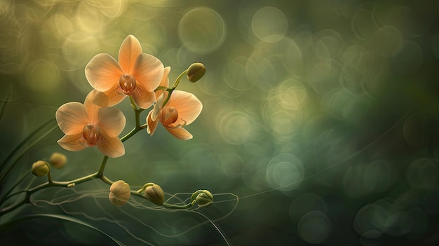 Размытая красота орхидеи Генеративный ИИ