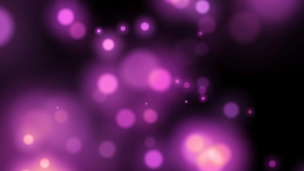 Particelle rosa sfocate su sfondo nero