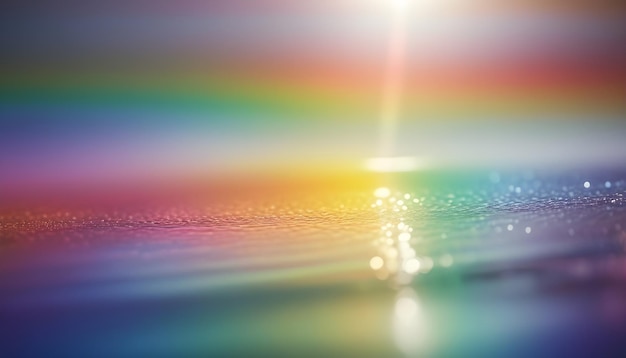 Photo blurred rainbow light refraction texture overlay effect