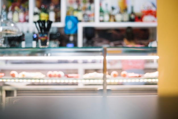 Blurred shop stall