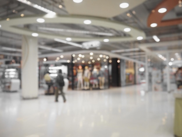 Blurred shopping mall background