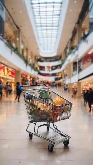 Blurred shopping mall background