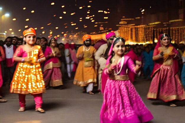 Blurred snaps of Lohri festival celebration at Gurugram India on 13 Jan 2025