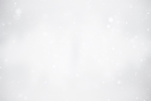写真 ぼやけた雪/冬の抽象的な背景、抽象的なぼやけた輝く葉の背景に雪片